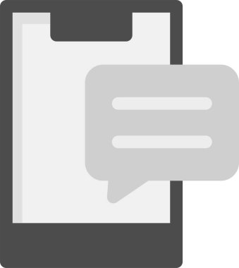 Doldurulmuş ana hatlar biçiminde sohbet ileti simgesi