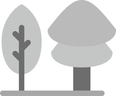 Ağaç Simgesi, Basit Web Vektörü İllüstrasyonu