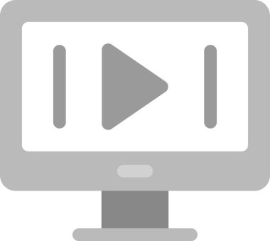 Video Pazarlama Simgesi, Basit Web Vektörü İllüstrasyonu