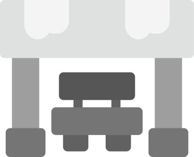 Otobüs Durağı Simgesi, Basit Web Vektörü İllüstrasyonu