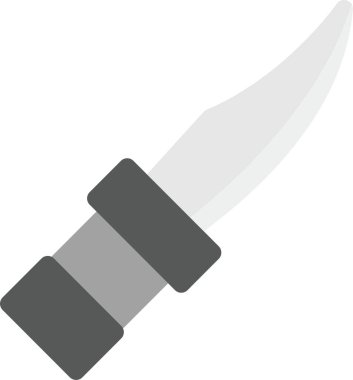 Polis Bıçak Simgesi, Basit Web Vektörü İllüstrasyonu