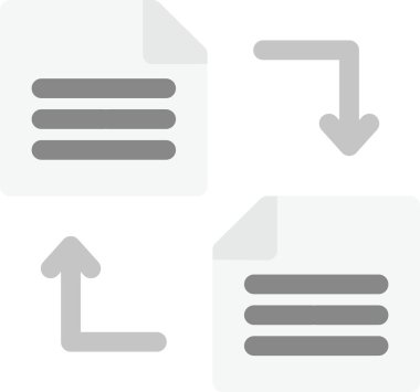 düz dizayn edilmiş belge dosya simgesi. belge dosya vektör illüstrasyonu