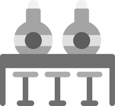 Çubuk Simgesi, Basit Web Vektörü İllüstrasyonu