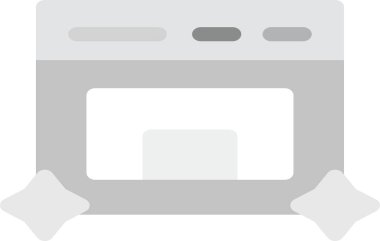 Fırın Simgesi, Basit Web Vektörü İllüstrasyonu