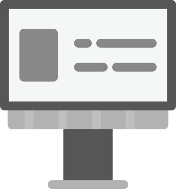 bilgisayar izleyici simgesi düz biçimli