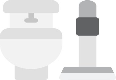 Tuvalet Simgesi, Basit Web Vektörü İllüstrasyonu