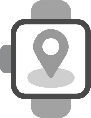 konum haritası gps simgesi ana hat biçiminde