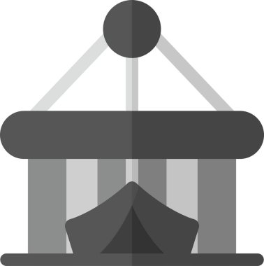 Eğlence sirki eğlence ikonu düz stil