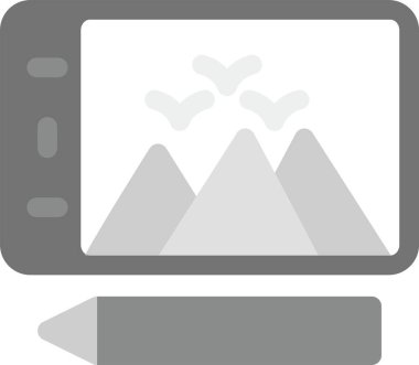 Tek bir çiçek simgesinin vektör illüstrasyonu