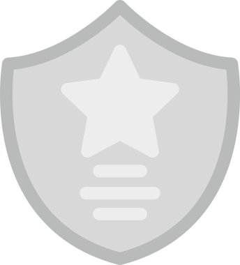 Şerif Simgesi, Basit Web Vektörü İllüstrasyonu