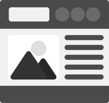 Düz stil kart fotoğraf simgesi