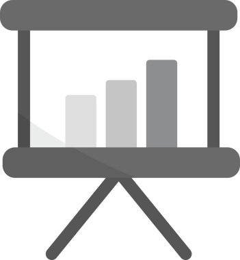 iş sunumu düz vektör simgesi