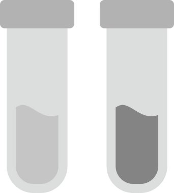 Test tüpleri düz simgesi