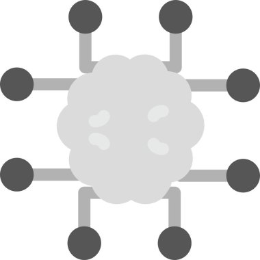 Tek bir izole molekül simgesinin vektör çizimi