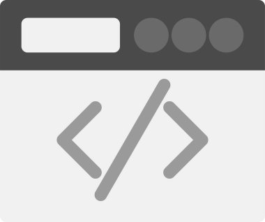 Katı biçimde kodlama web geliştirme simgesi
