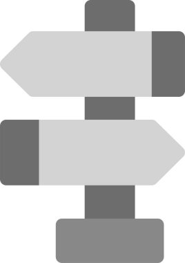 Yönlendirme İşareti Simgesi, Basit Web Vektörü İllüstrasyonu