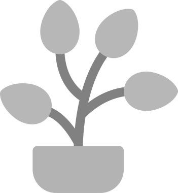 Beyaz arkaplanda ağaç simgesi, illüstrasyon tasarım vektörü