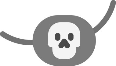 kafatası cadılar bayramı korkunç simgesi ana hatları biçiminde