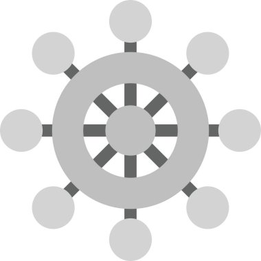 Dümen Simgesi, Basit Web Vektörü İllüstrasyonu