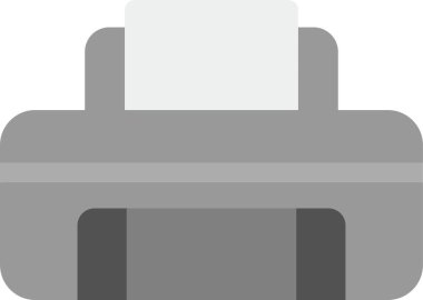 Yazıcı Simgesi, Basit Web Vektörü İllüstrasyonu