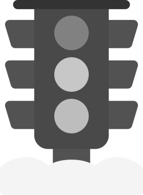 Trafik Işığı Simgesi, Basit Web Vektörü İllüstrasyonu