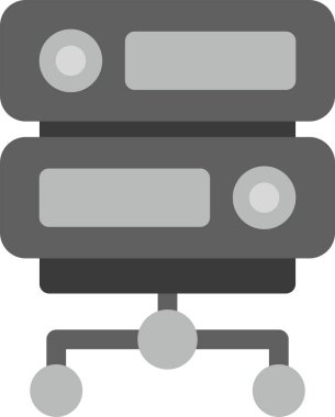 robot düz simgesi, vektör, illüstrasyon