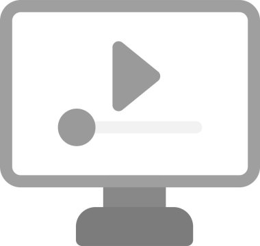 Monitör. Web simgesi vektör illüstrasyonu