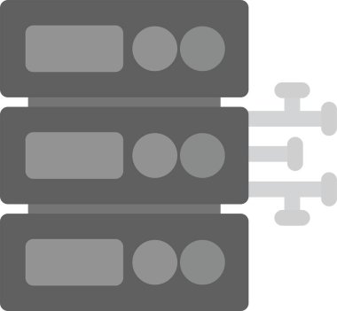 düz biçimli ağ veri tabanı simgesi