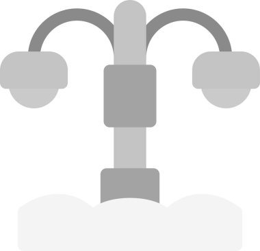 Sokak Lambası Simgesi, Basit Web Vektörü İllüstrasyonu