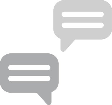 baloncuk sohbet simgesi ana hat biçiminde