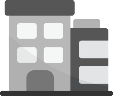 Bina inşaat simgesi düz biçimli