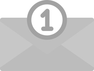 Yeni E- posta Simgesi, Basit Web Vektörü İllüstrasyonu