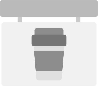 Kahve Dükkanı Simgesi, Basit Web Vektörü İllüstrasyonu