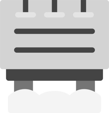 Billboard Simgesi, Basit Web Vektörü İllüstrasyonu