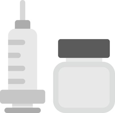 Şırıngalı aşı şişesi