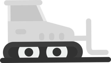 Buldozer Simgesi, Basit Web Vektörü İllüstrasyonu