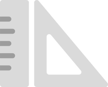 Cetvel Simgesi, Basit Web Vektörü İllüstrasyonu