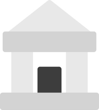 düz stil bina ikonu