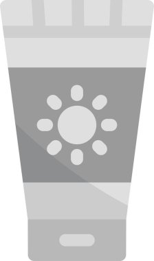 Güneş kremi Simgesi, Basit Web Vektörü İllüstrasyonu