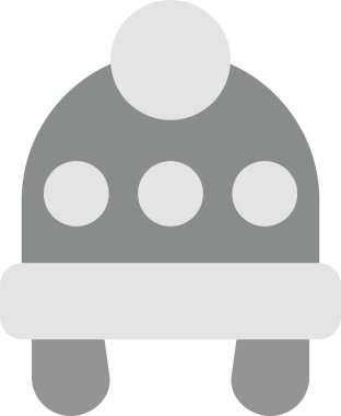 Kış Şapkası Simgesi, Basit Web Vektörü İllüstrasyonu