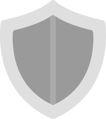 kalkan düz vektör simgesi