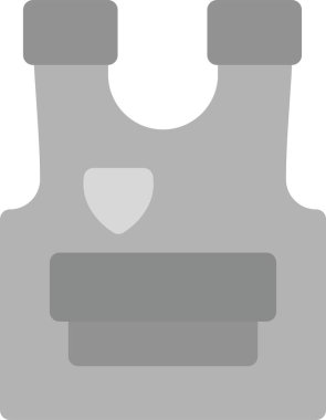 Polis Yeleği Simgesi, Basit Web Vektörü İllüstrasyonu