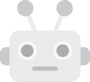 Chatbot Simgesi, Basit Web Vektörü İllüstrasyonu