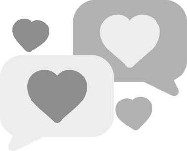 Aşk ileti vektör simgesi