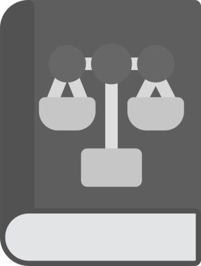 Hukuk Kitabı Simgesi, Basit Web Vektörü İllüstrasyonu