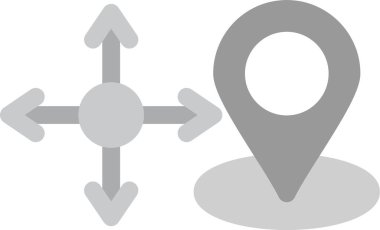 Katı biçimli yön haritası simgesi