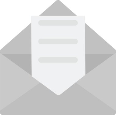 E- posta Simgesi, Basit Web Vektörü İllüstrasyonu