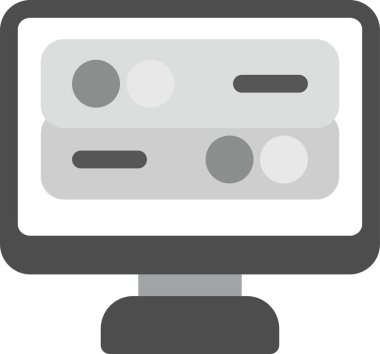 veri veritabanı bilgisayar simgesi ana hat biçiminde