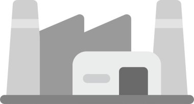 Fabrika Simgesi, Basit Web Vektörü İllüstrasyonu