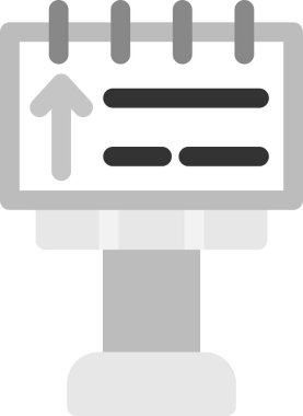 Bilgisayar monitörü. Web simgesi basit illüstrasyon